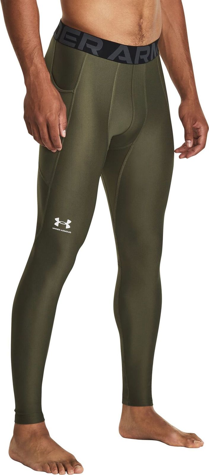 アンダーアーマー メンズ ボトムス カジュアルパンツ レギンス Under Armour Mens HeatGearmour Leggings Marine Od GreenWhite ホワイト