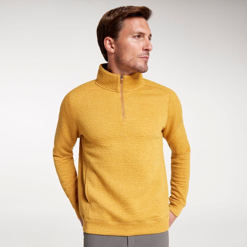 ヴァースト メンズ アウター パーカー・スウェット フリース VRST Mens Recharge Lunar Fleece 14 Zipalomino Gold Heather ヘザー