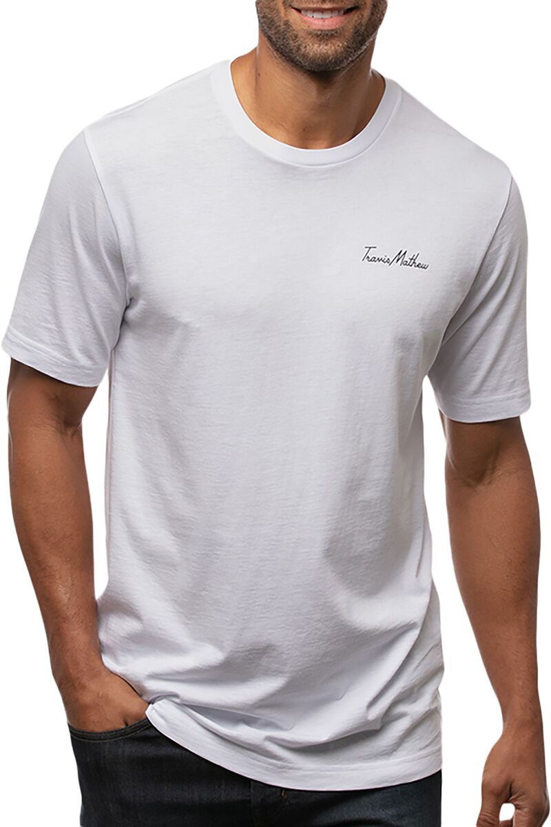 トラビスマヒュー メンズ トップス Tシャツ TravisMathew Menshot Glass Golf TShirt White ホワイト