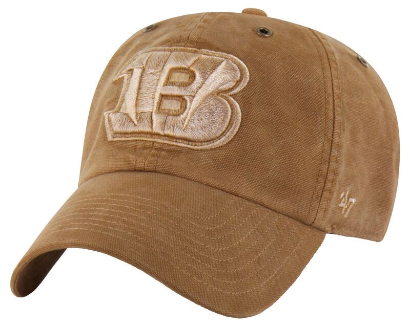 カーハート レディース アクセサリー 帽子 Carhartt x 47 Carhartt x 47 Adult Cincinnati Bengals Brown Dyed Clean Up Hat N