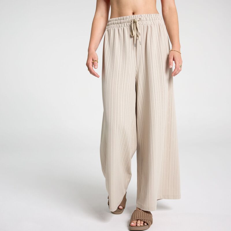キャリー レディース ボトムス カジュアルパンツ ワイドレッグ ニット CALIA Womenswim Wide Leg Knit Cover Upant Khaki Sand カーキ