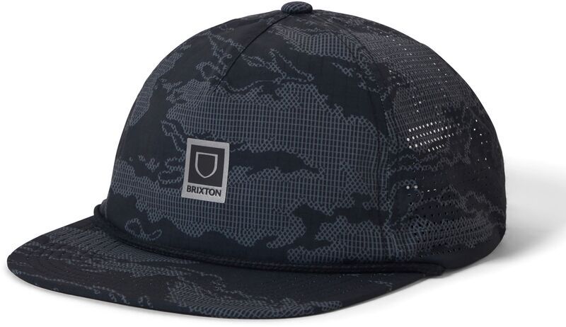 ブリクストン メンズ アクセサリー 帽子 BRIXTON Mens Journey Performance Snapback Hat Black Tiger Camo ブラック