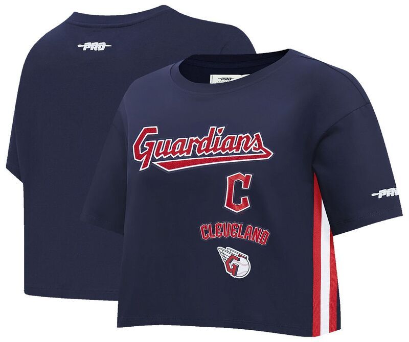 プロスタンダード レディース トップス Tシャツ Pro Standard Womens Cleveland Guardians Navy Retro Boxy TShirt NoColor ネイビー