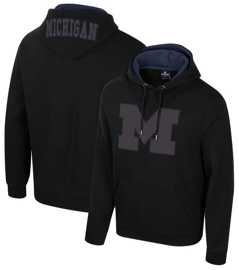コロシアム メンズ アウター パーカー・スウェット フリース Colosseumens Michigan Wolverines Black Bioelectric Fleece Hoodie NoCo
