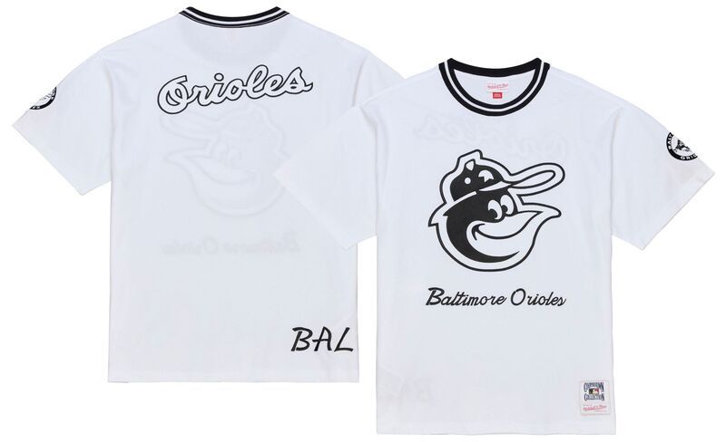 ミッチェルネス メンズ トップス Tシャツ Mitchell Ness Mens Baltimore Orioles Arctic White TShirt NoColor ホワイト