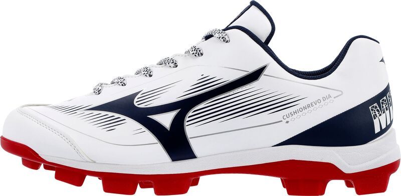 ミズノ メンズ シューズ スニーカー Mizuno Mens Cushionrevo Diamond TPU Baseball Cleats WhiteNavy ホワイト