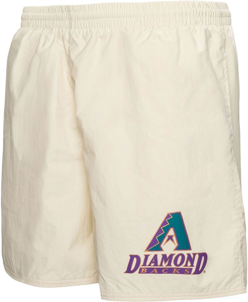 ミッチェルネス メンズ ボトムス ハーフパンツ・ショーツ ショートパンツ Mitchell Ness Mens Arizona Diamondbacks Cream 7 Heritage Woven