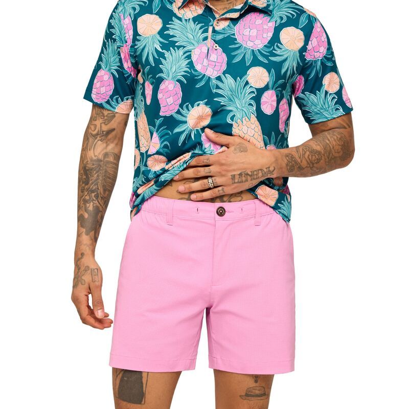 チャビーズ メンズ ボトムス ハーフパンツ・ショーツ Chubbies Mens 6 Breezetech Everywear Short Medium Pink ピンク