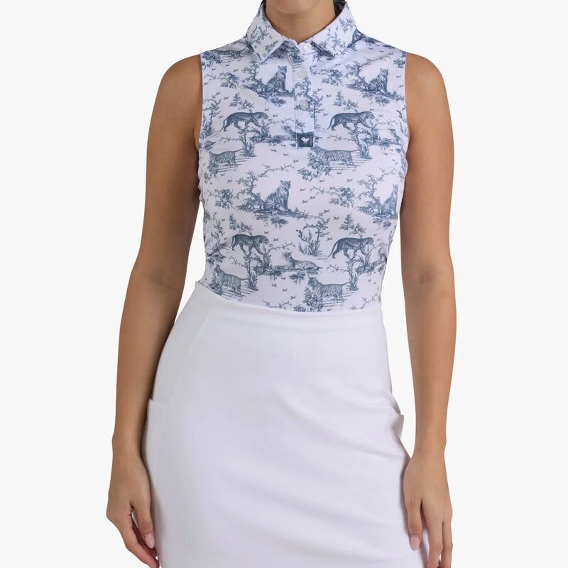バッドバーディー レディース トップス ポロシャツ ノースリーブ Bad Birdie Womensleeveless Performance Golf Polo Prowl King