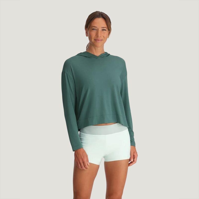 フリー フライ レディース アウター パーカー・スウェット Free Fly Womens Bamboo Shade Crossover Hoodie Sea Pine 20,985円