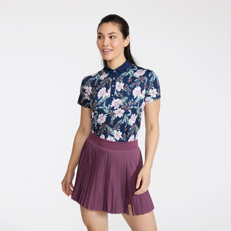 バッドバーディー レディース トップス ポロシャツ Bad Birdie Womenshort Sleeve Performance Golf Polo Dark Navy ネイビー