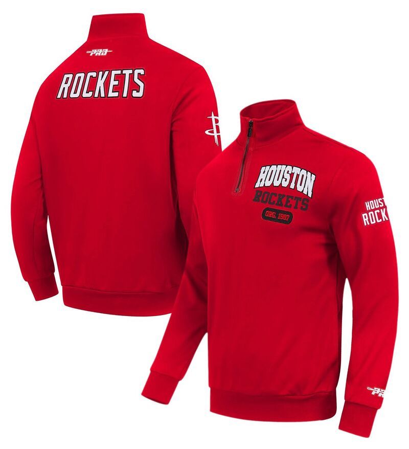 プロスタンダード メンズ トップス シャツ Pro Standard Mens Houston Rockets Red City Arch 14 Zipullover NoColor レッド