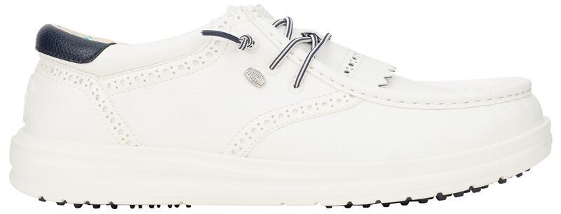ヘイデュード メンズ シューズ スニーカー Hey Dude Mens Wally Golf Classic Golf Shoes WhiteNavy Blazer ホワイト