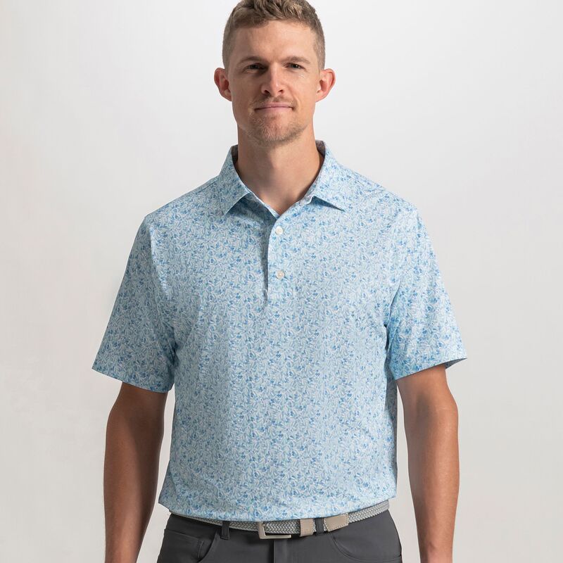 フットジョイ メンズ トップス ポロシャツ FootJoy Mens Meadow Lisle Golf Polo Blue ReefSea GlassDeep Reef ブルー