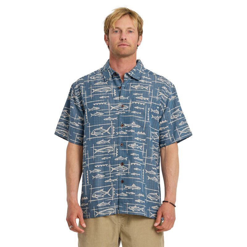 クイックシルバー メンズ ボトムス ハーフパンツ・ショーツ シャツ Quik silver Mens Waterman Topanga Woven Short Sleeve Shirt Dark De