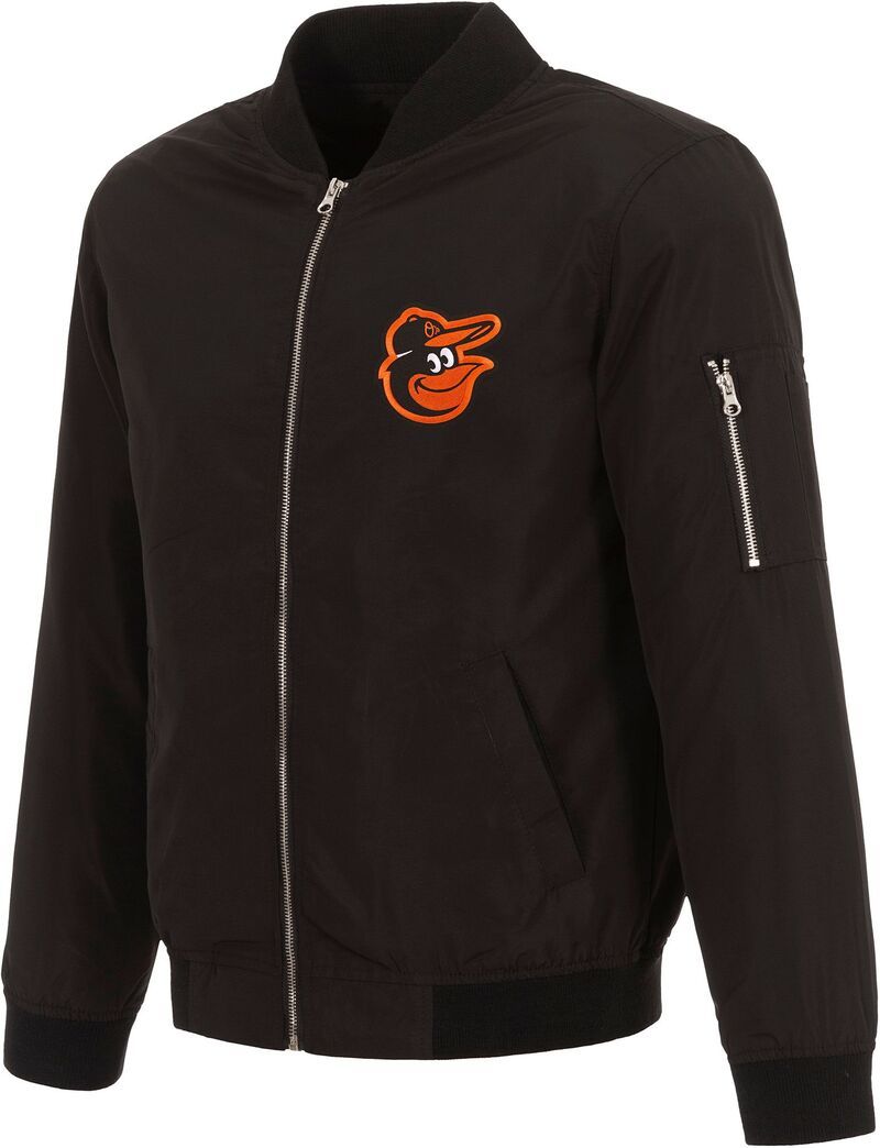 JH デザイン メンズ アウター ジャケット・ブルゾン JH Design Mens Baltimore Orioles Black Bomber Jacket NoColor ブラック