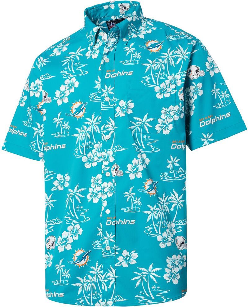 レインスプーナー メンズ トップス シャツ ダウン Reyn Spooner Mens Miami Dolphins Aqua Performance ButtonDown Shirt NoColor