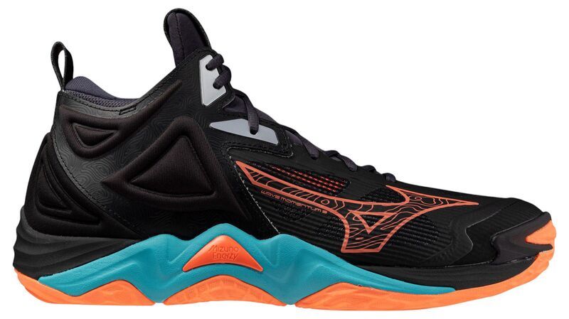 ミズノ レディース シューズ スニーカー Mizuno Wave Momentum 3 Mid Volleyball Shoes Flame