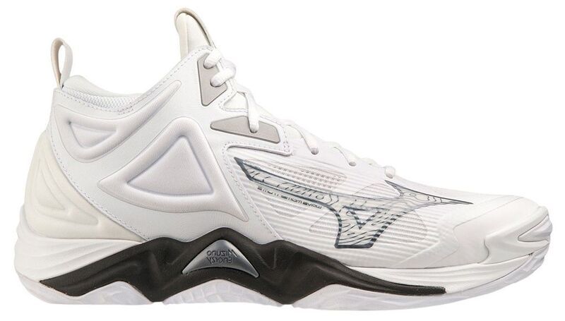 ミズノ レディース シューズ スニーカー Mizuno Wave Momentum 3 Mid Volleyball Shoes WhiteBlack ホワイト