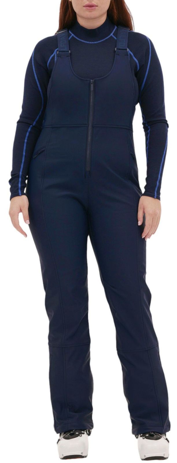 ハーフデイズ レディース ボトムス カジュアルパンツ Halfdays Womens Isabel Softshell Bib Navy ネイビー