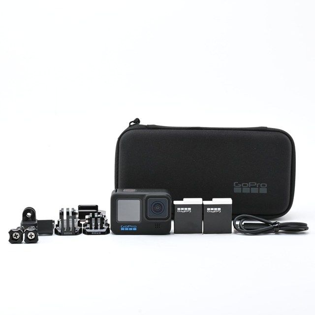 ＜良品＞ GoPro HERO10 Black｜アクションカメラ｜外観綺麗｜動作良好｜光学良好｜エンデューロバッテリー2個付き｜アクセサリー多数付属