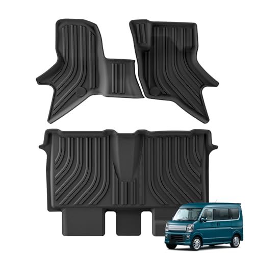 スズキ エブリィワゴン DA17W 専用 3Dフロアマット スクラムワゴン DG17W 立体カーマット H27.2-現行 クリッパーリオ タウンボックス DR17W NV100 DS17W 車用 TPE素材 立体成型 取付簡単 防水 滑り防止 eb9e0c46