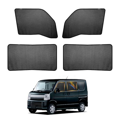 スズキ エブリイワゴン da17W エブリイ DA17V系 メッシュカーテン マグネット式 サンシェード 車用 防虫ネット 車中泊 通気 断熱 遮光 プライバシー保護 日除けネット 紫外線カット99% 簡単取り付け 4枚as 06a6f1e8