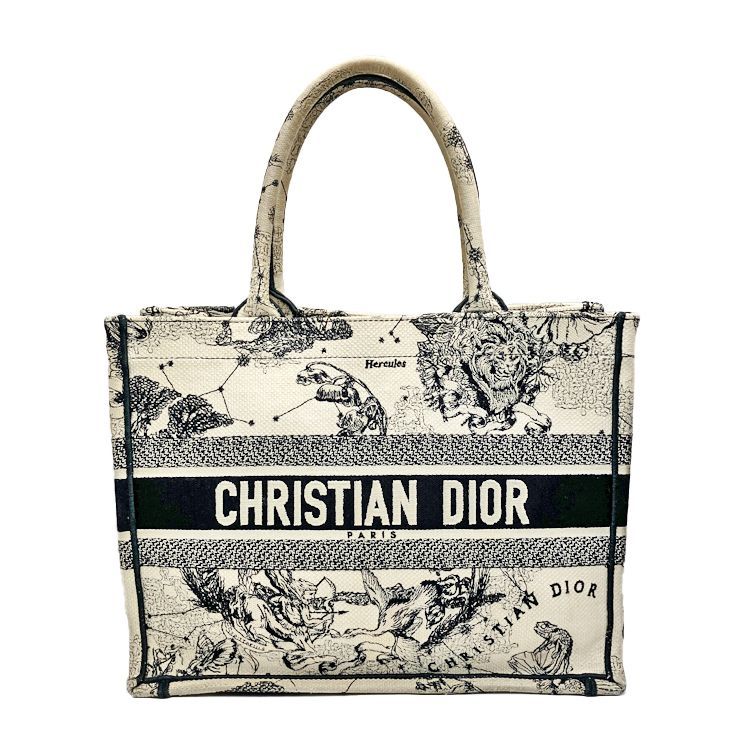 Christian Dior ディオール ゾディアック エンブロイダリー Book Tote Medium ブックトート ミディアム バッグ M1296ZRHZ_M941 トートバッグ コットン ネイビー キャンバス レディース