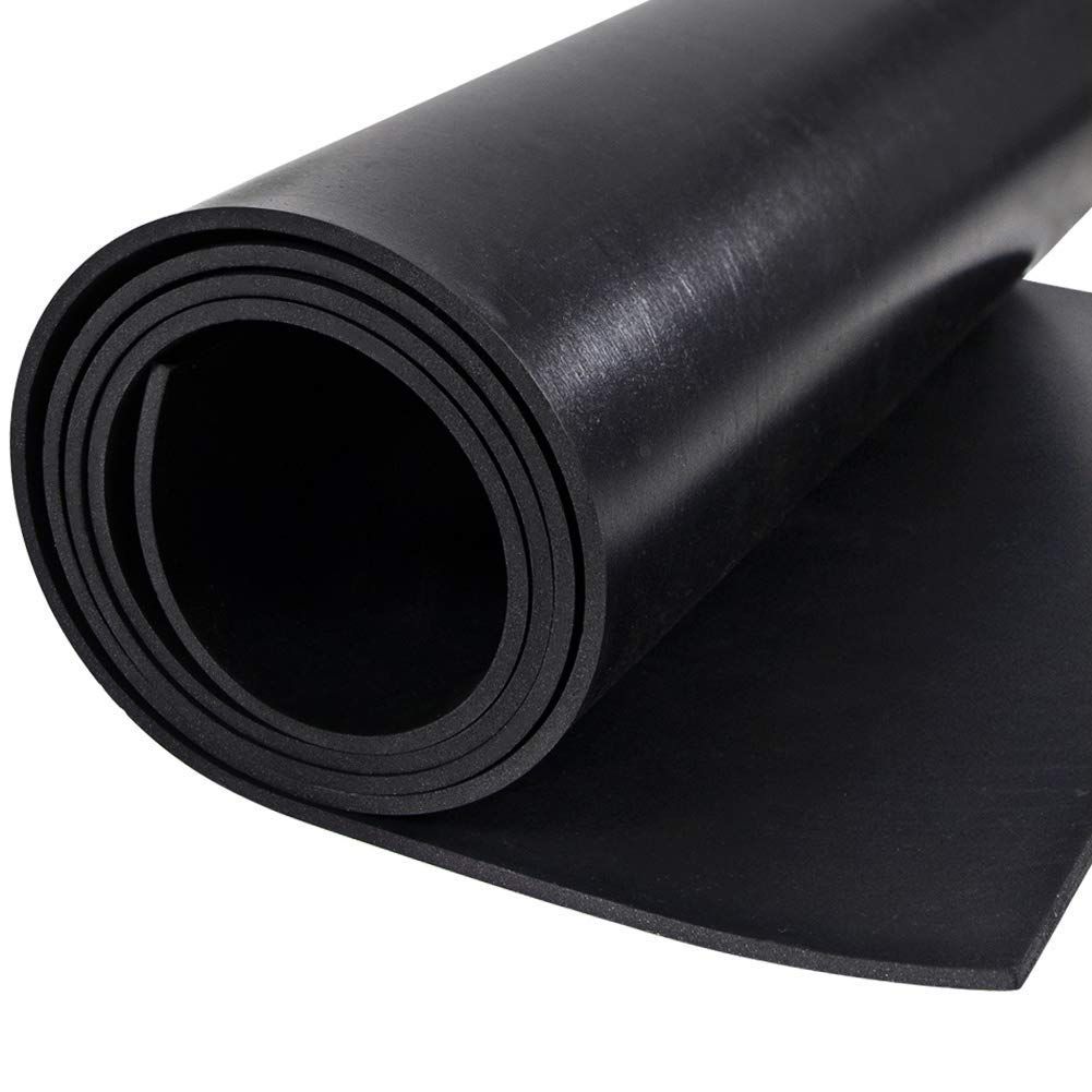 uyoyous ゴムマット 1m x 3m ラバーシート ロール 電絶縁性 工業用 ラバ マット 厚さ3mm 天然ゴムシート巻き ガレージフロアラバーマット 滑り止め 荷台ゴムマット 耐熱 汚れ防止 ッ素ゴムシート 耐油 絶縁 電子レンジ対応 cb0c2efb