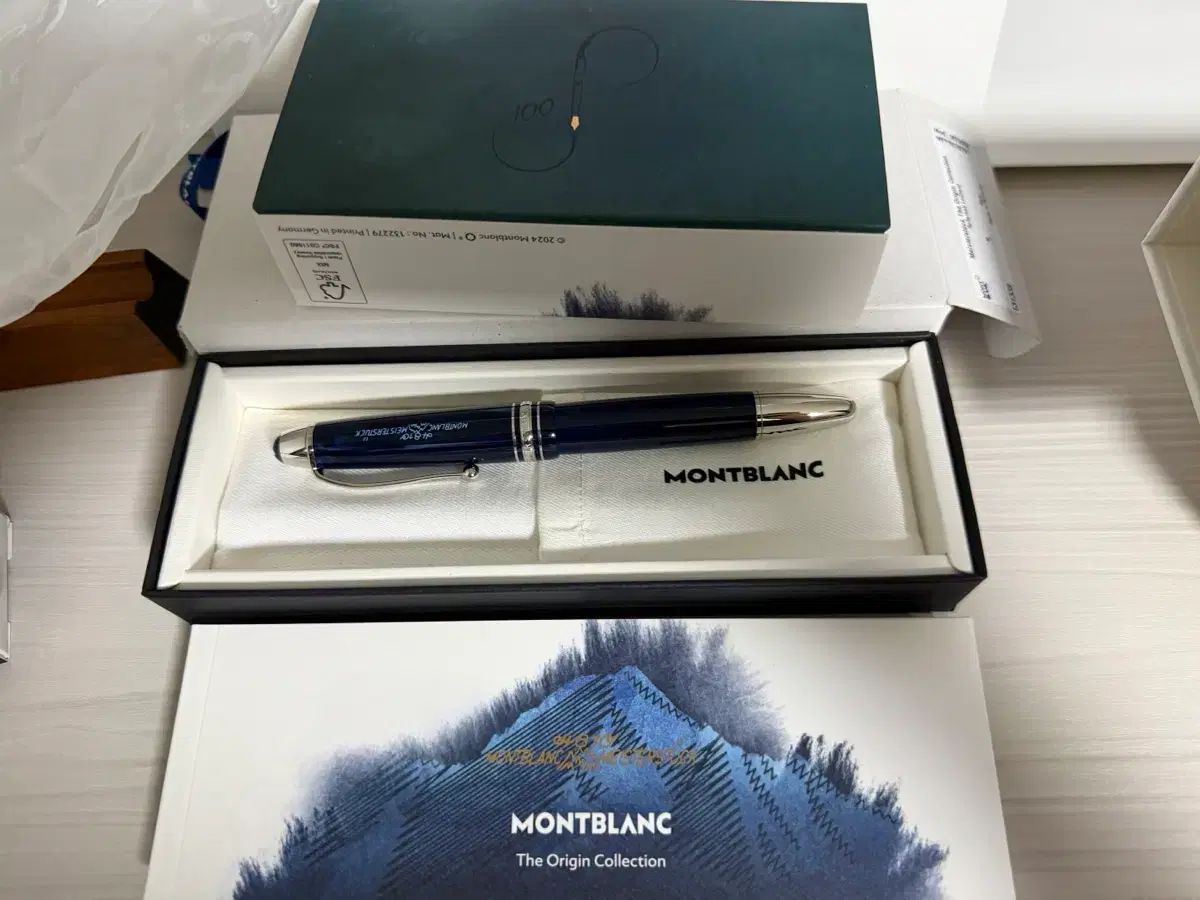 MONT BLANC 100周年記念 르그랑 水性ボールペン MONT BLANC 正規品 ファンポーチ 外