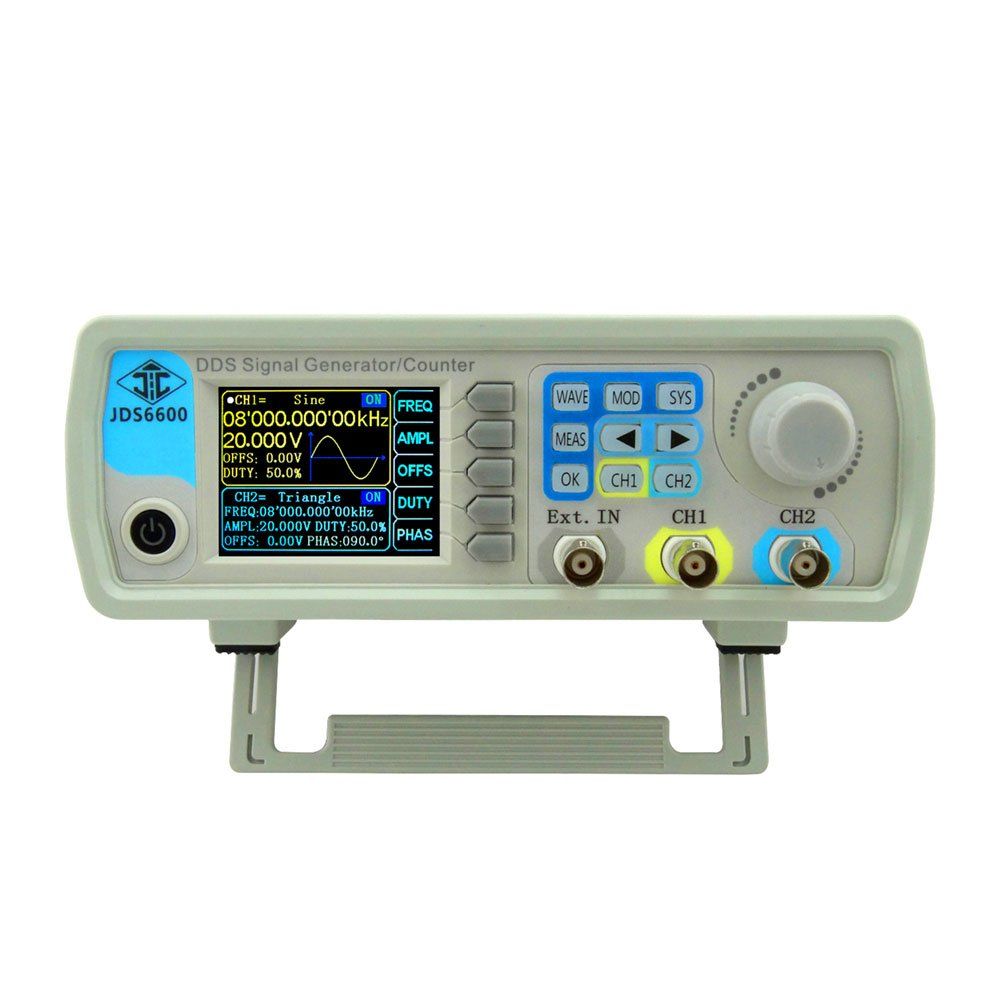 新品 zmart 15MHz DDS ファンクションジェネレータ デジタル 制御 デュアルチャンネル 信号発生器 周波数計 正弦波形 JDS6600 任意波形 2チャンネル カウンター 15mhz DDS Function Generator Digital