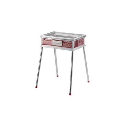 【新品】Coleman(コールマン) クールスパイダープロ/レッド 2000010395 グリル コンロ 炭 焚き火 鉄板 焼網 簡単設営 火力調節 キャンプ アウトドア ステンレス製 焼き網高さ調節 炭の継ぎ足し簡単 411a6f35