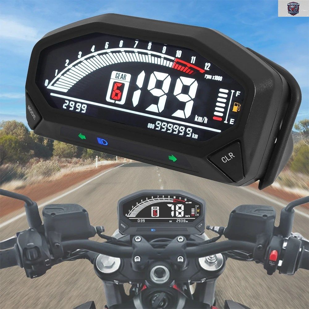 ヤマハ カワサキ ドゥカティ LCD インストルメントパネル 12000 RPM モーターサイクル スピードメーター 高精細ディスプレイ モトゲージ