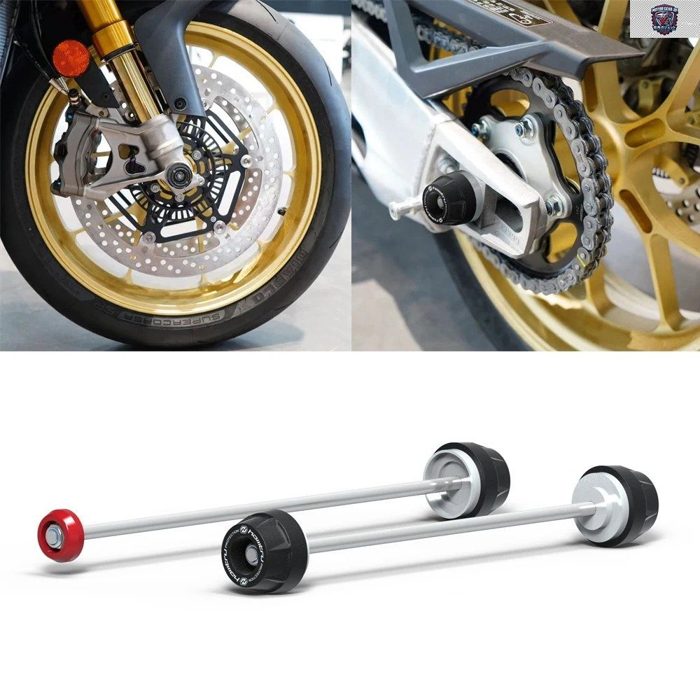 アプリリア RSV4 /RR/RF/APRC/FACTORY TUONO V4 2011-2025 用モーターサイクルホイールスピンドルプロテクションカバーセット