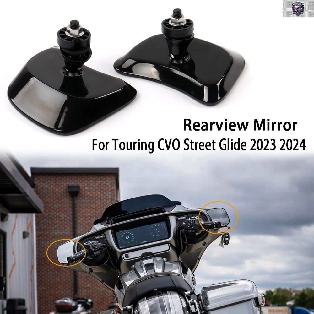オートバイ用バックミラー、ガラス製バックサイドミラー、右/左、ハーレーダビッドソン CVO 121 ストリートグライド 2023 2024 FLHXSE モデ