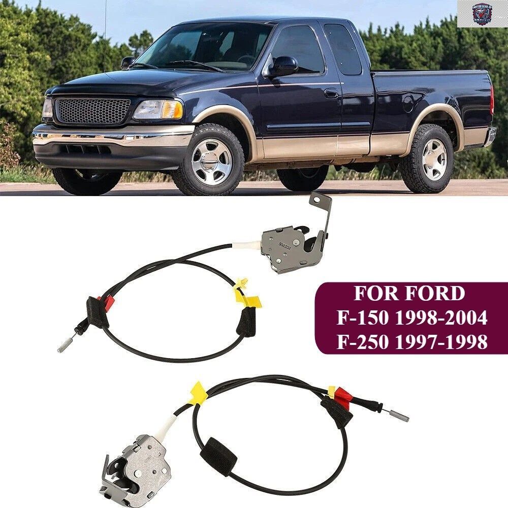 1997-2004年式フォードF150用リアアッパードアラッチ(ケーブル付き)左右セット 6L3Z18264A27A 6L3Z18264A26A