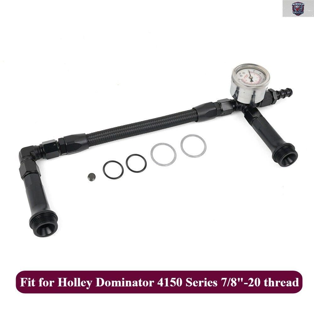 HOLLEY CARB キャブレター編組燃料ライン圧力計キット 4150 6AN