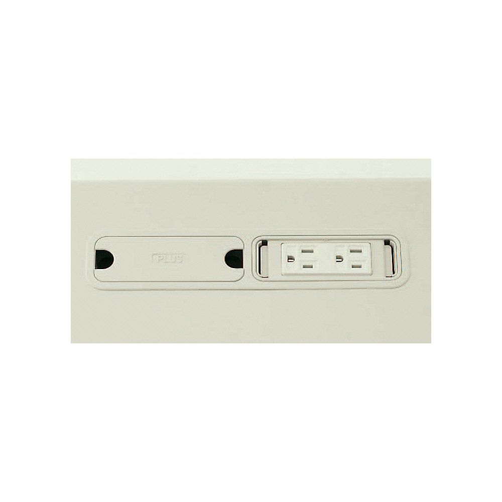 新品 プラス デスク 電源系プラグタイプ LA-CS エルグレー 661208