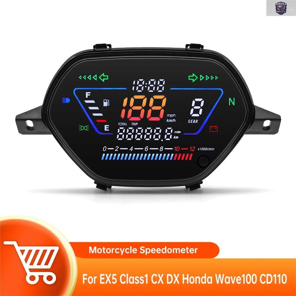 EX5 CLASS1 CX DX HONDA WAVE100 CD110 ALPHA ORI TOKYODA DY110-2F デジタルバイクダッシュボードスピードメーターオドメータータコメータ