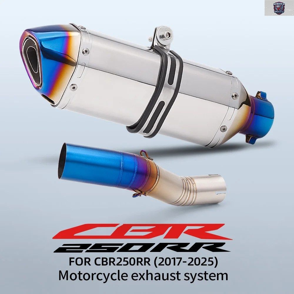 オートバイ排気システム ミドルリンクパイプ接続 51mm スリップオンマフラー CBR250 CBR250RR 2017-2025