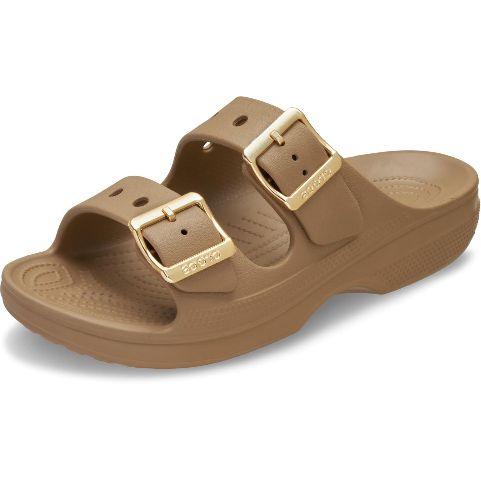 crocs クロックス サタデー メタリックバックル サンダル ウィメンズ 213316 (2EY Sepia, 日本の靴のサイズ寸法, 大人, 数値, 23.0 cm) [2EY Sepia] [23.0 cm]