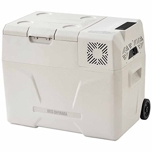★新品★【持ち運べる冷蔵庫】 アイリスオーヤマ ポータブル冷蔵庫 40L 車載用 節電モード切替可 スマホ充電できる アウトドア キャンプ BBQ レジャー 旅行 IPD-4B-W ホワイト