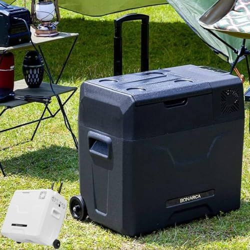 ★新品★Bonarca 車載冷蔵庫 大型 【2カラー/3サイズ（30?50L）】 ポータブル 冷蔵庫 アウトドア 車 ポータブル 冷凍庫 氷 コンプレッサー 大容量 車載 ポータブル 家庭用 スリム 車中泊 コンプレッサー式 持ち運び クーラーボックス ac