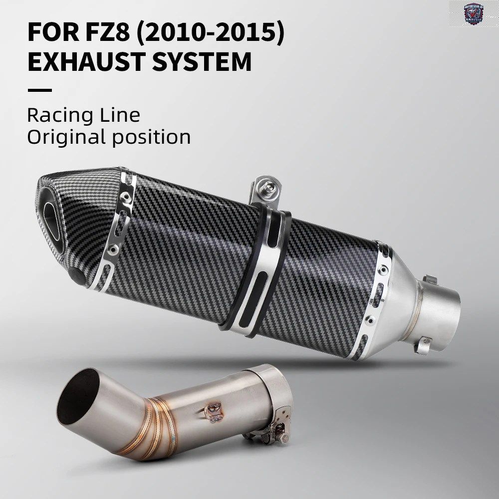 FZ8N FZ8 オートバイ排気システム 2010-2015 排気スリップオンマフラー エスケープコンタクトパイプ ミドルリンク