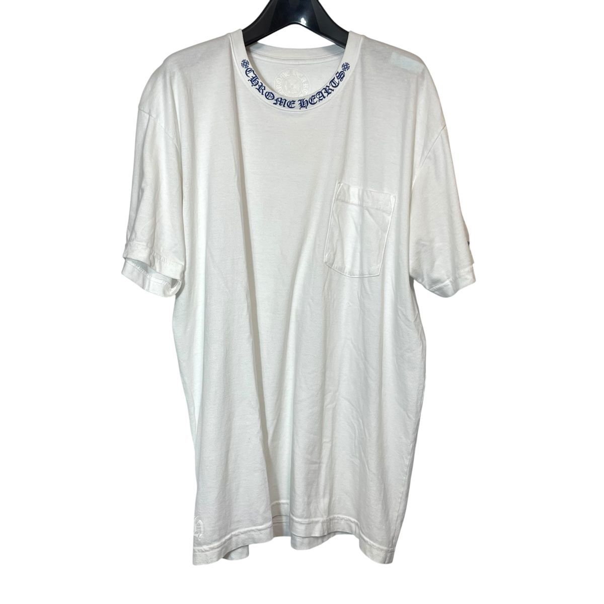 中古】CHROME HEARTS クロムハーツ ネックロゴプリント クルーネックT