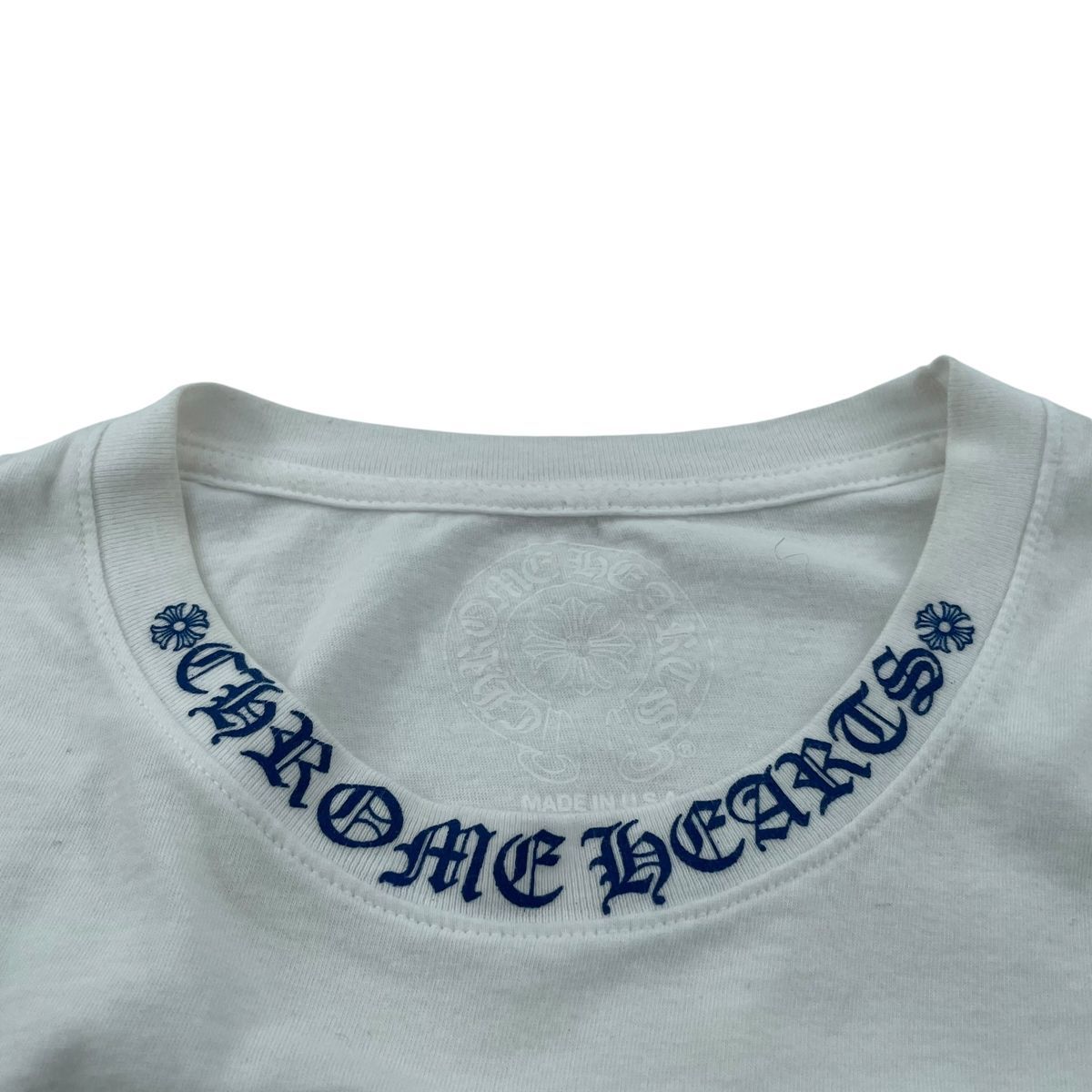 中古】CHROME HEARTS クロムハーツ ネックロゴプリント クルーネックT