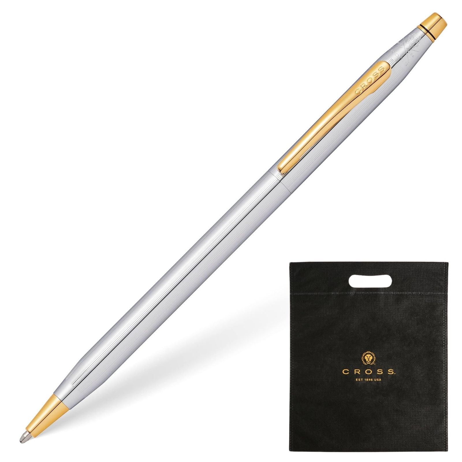 新品 CROSS クラシックセンチュリー メダリストシルバー【プレミアムギフトボックス＋ギフトショッパー付き】 高級 油性ボールペン 中字「プレゼントや贈り物に」ギフト 父の日 昇進祝い