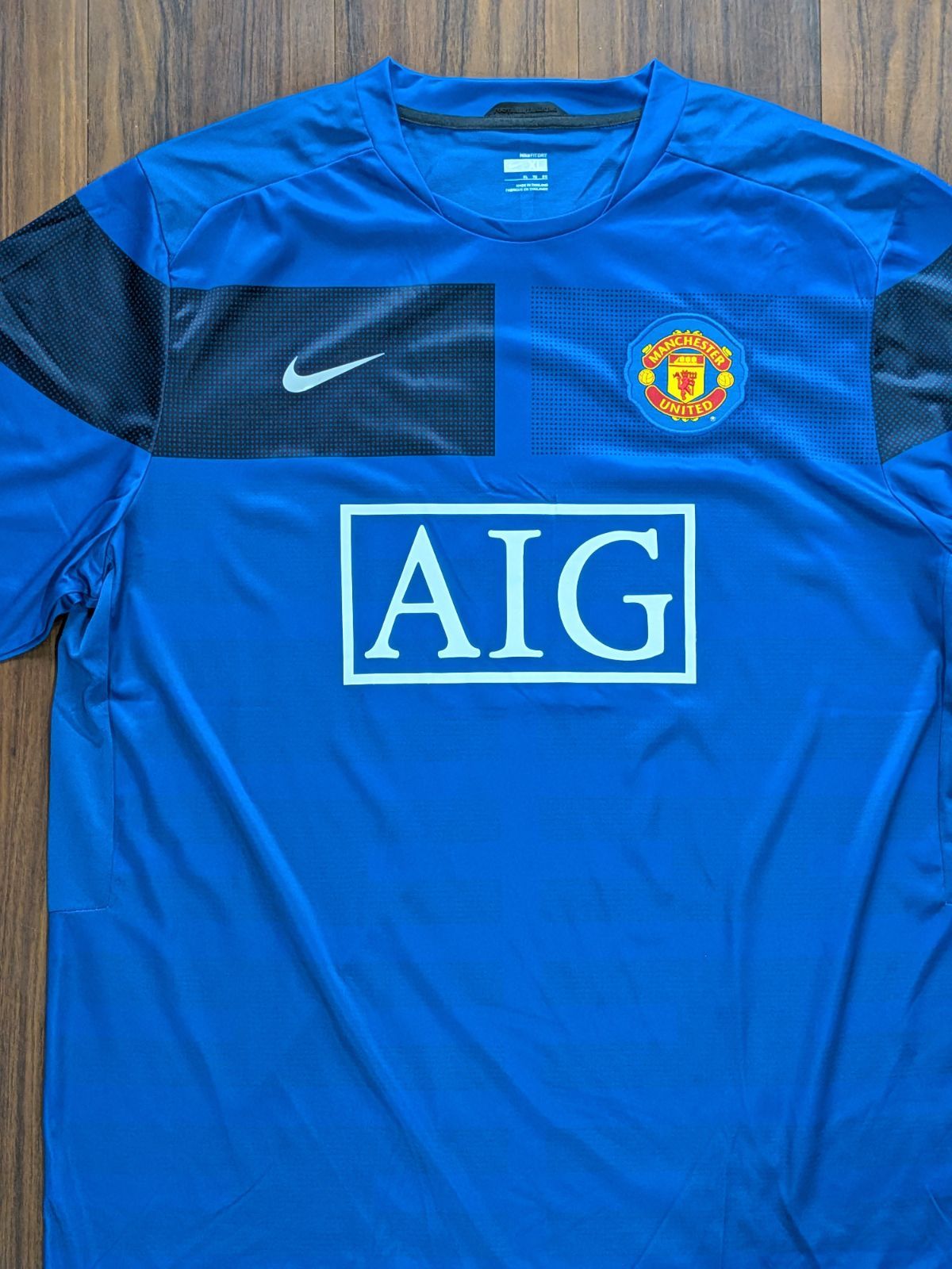 NIKE ナイキ 2009-2010 マンチェスターユナイテッド アウェイ ユニフォーム XL 青 AIG