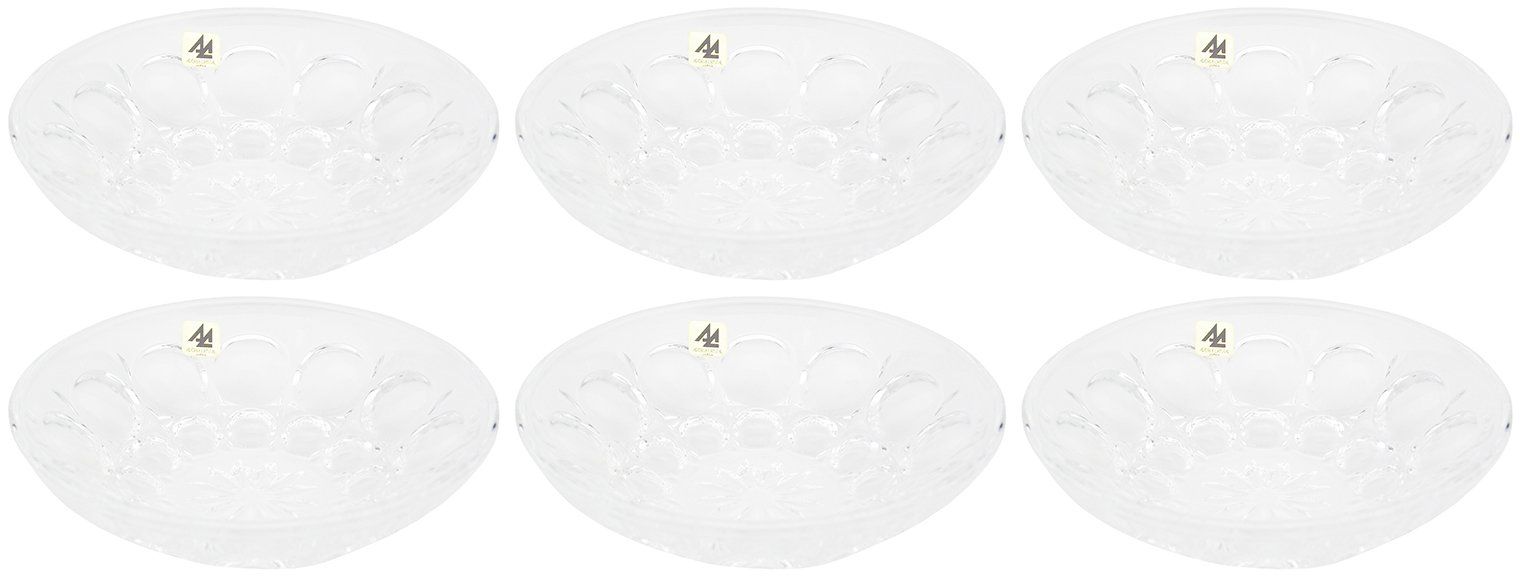 新品 アデリア(ADERIA) 小鉢 クリア 最大14×高4cm 水月 ボウル 小 6個セット クリスタルガラス製 日本製 F-70708