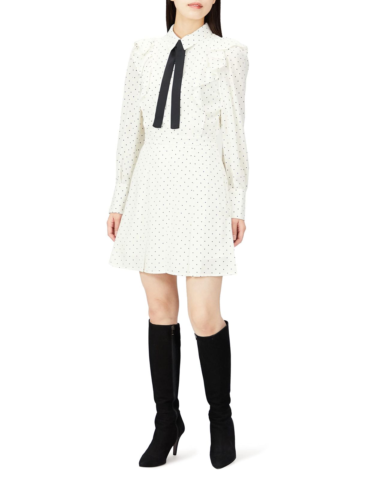 新品 [SNIDEL] フリルミニプリントワンピ SWFO225035 レディース DOT 1